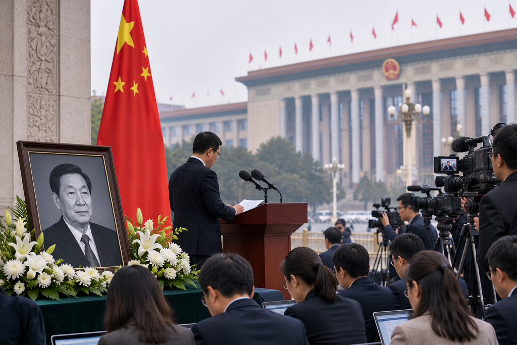 Zhu Rongji, Eks Perdana Menteri China, Wafat: Profil Lengkap Sang Arsitek Reformasi Ekonomi 2 Pengumuman wafatnya Zhu Rongji di Beijing