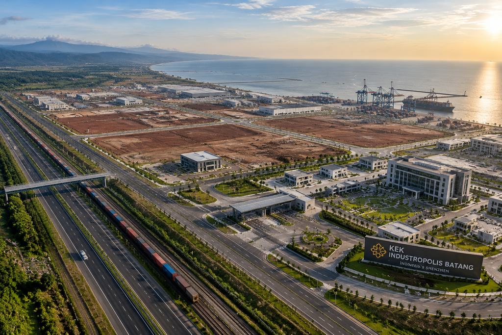 Investasi Fuzhou Rp36,4 Triliun via 16 MoU: Ini Progresnya 5 Pemandangan udara KEK Industropolis Batang di Jawa Tengah sebagai lokasi utama realisasi 16 MoU investasi TCTP Fuzhou.