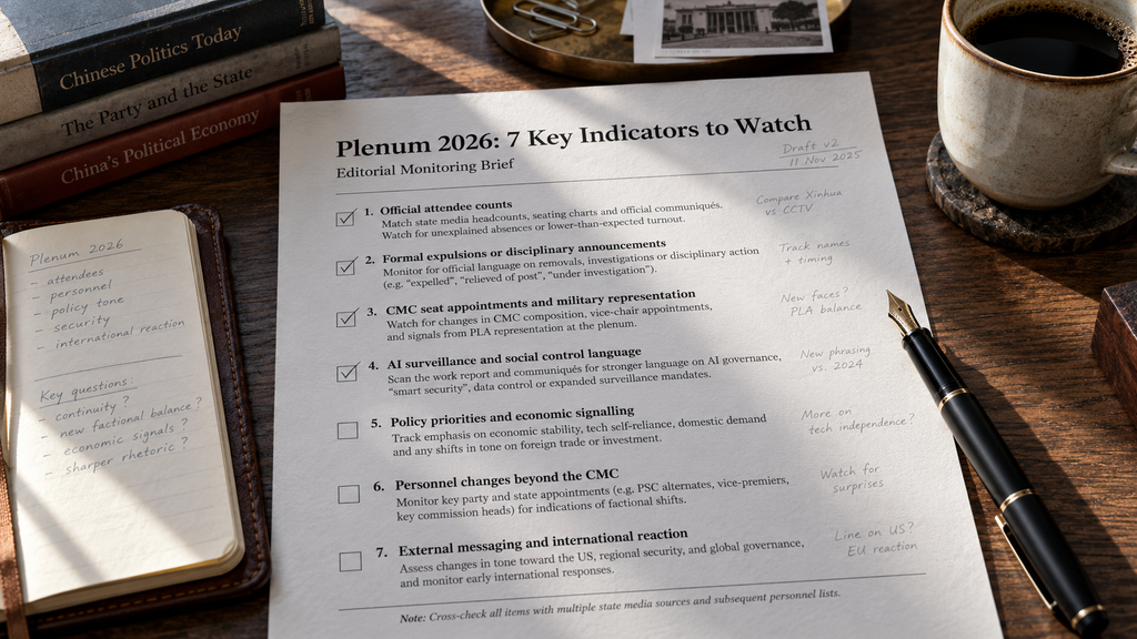 Ternyata Plenum Partai Komunis China 26 Oktober Fokus Disiplin Partai 10 Lembar checklist redaksi memuat tujuh poin pantauan utama menjelang rilis komunike resmi penutupan Sidang Pleno.